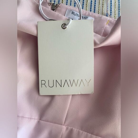 Runaway The Label Chrisalis Midi Dress Size XS Pink  One Shoulder New - Picture 16 of 16